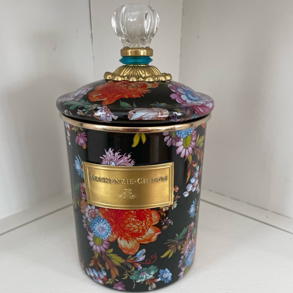 Mackenzie Childs Floral Canister